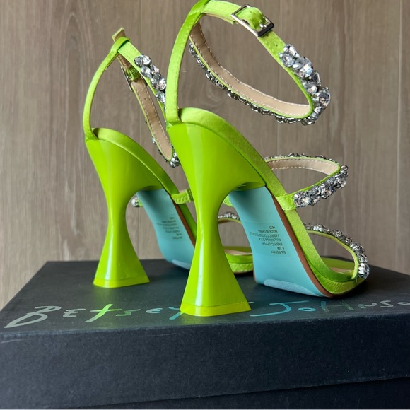 Betsy Johnson Rhinestone Glam SB-Perry Green Heels NEW In Box (Multiple Sizes) - Picture 8 of 16
